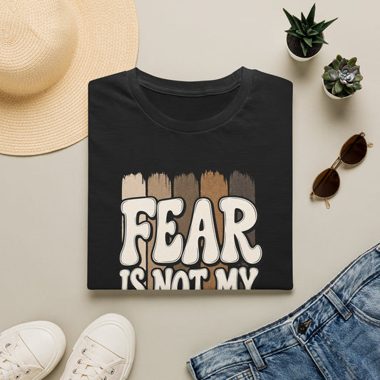 Fear Is Not My Future T‑Shirt — Inspirational Retro Brushstroke Design