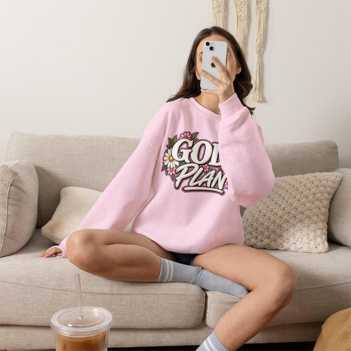 God's Plan Floral Crewneck Sweatshirt