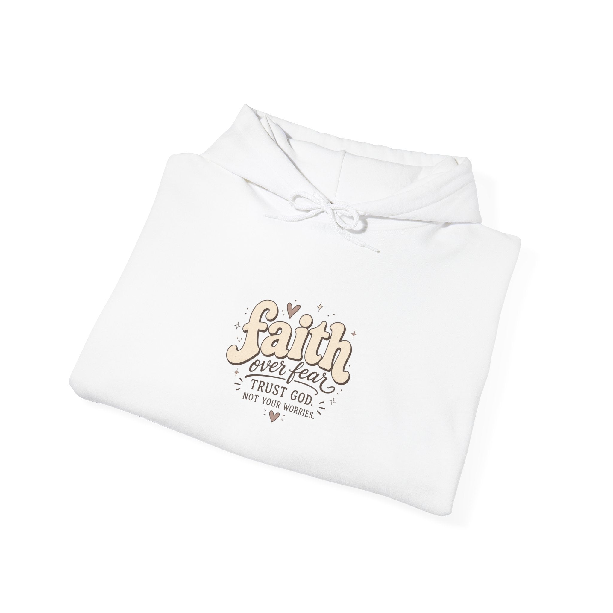 Faith Over Fear Hoodie – Inspirational Christian Pullover with "Faith Over Fear" Design