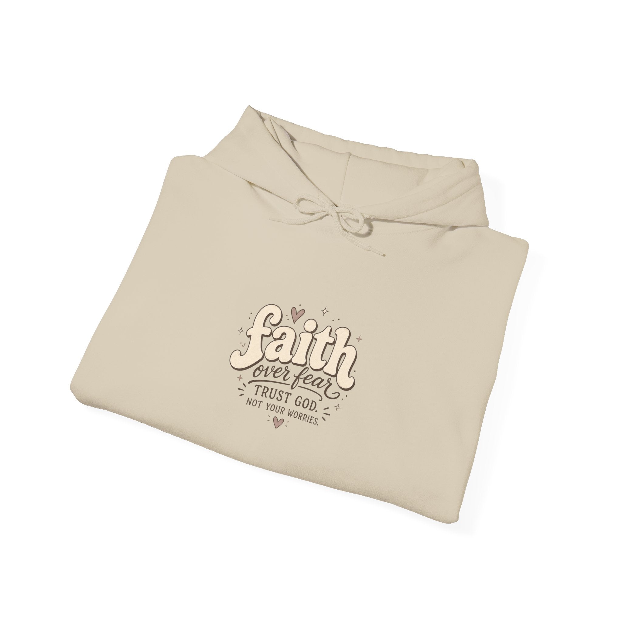 Faith Over Fear Hoodie – Inspirational Christian Pullover with "Faith Over Fear" Design