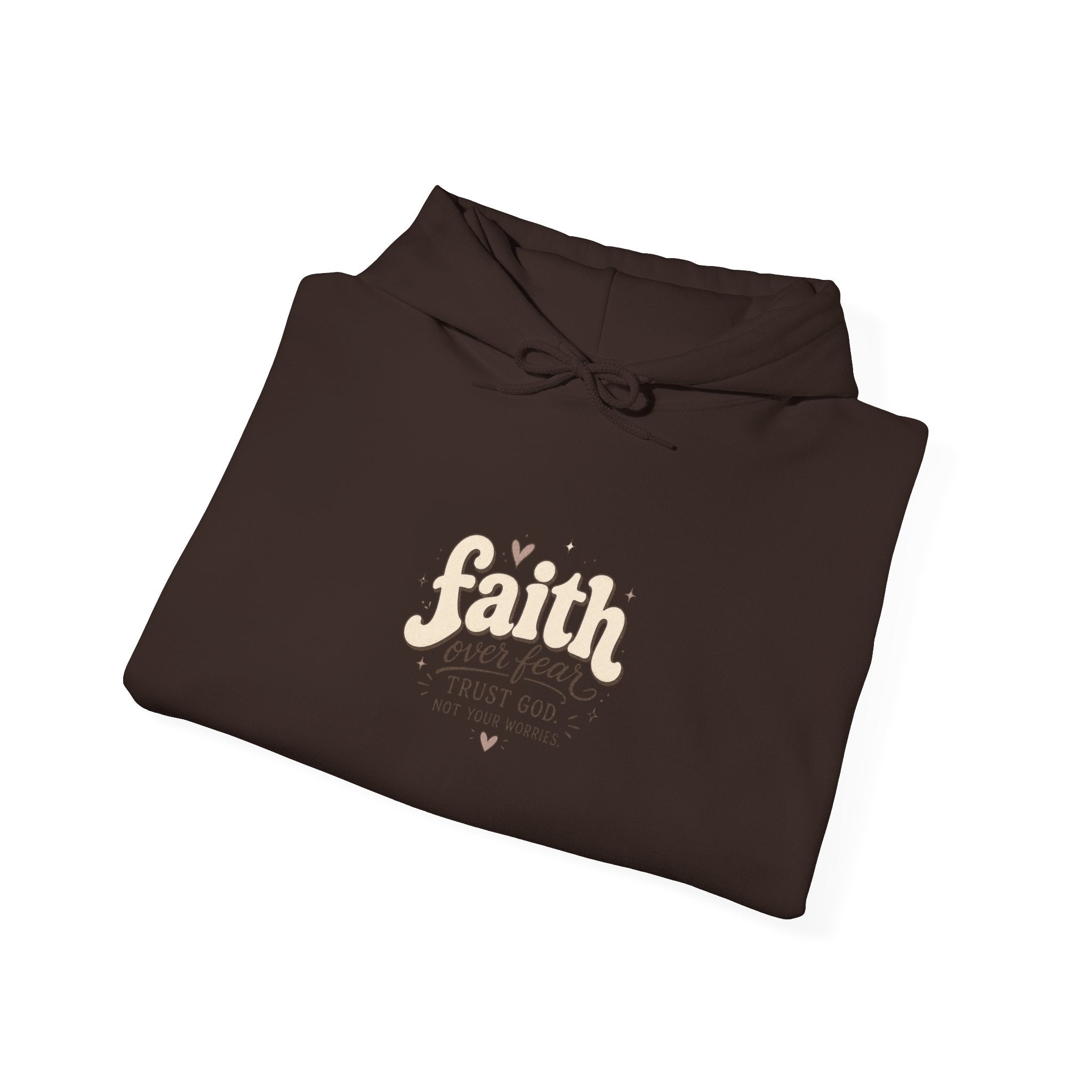 Faith Over Fear Hoodie – Inspirational Christian Pullover with "Faith Over Fear" Design
