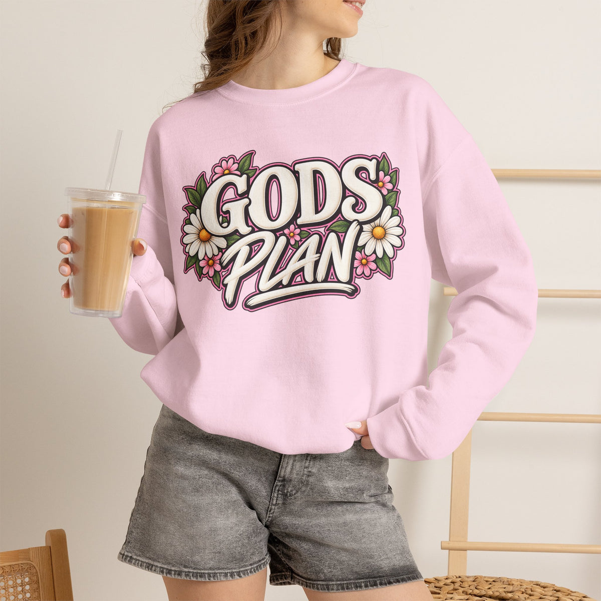 God's Plan Floral Crewneck Sweatshirt