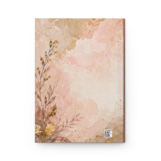 Hardcover Journal — "God is Within Her, She Will Not Fall" Floral Psalm 46:5 Inspirational Notebook
