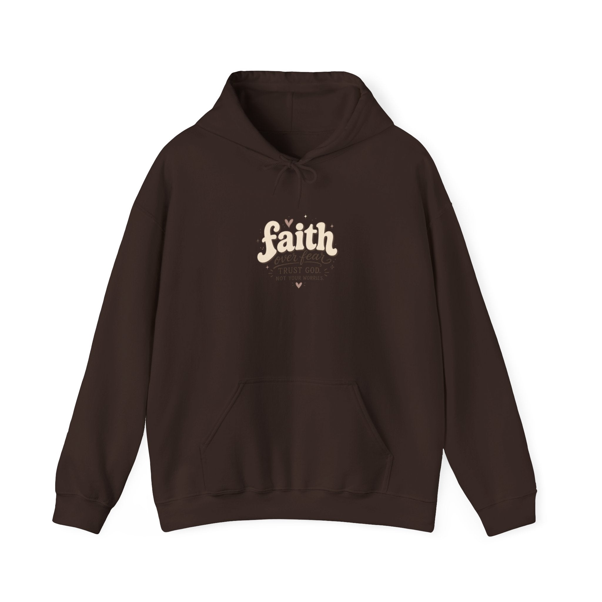 Faith Over Fear Hoodie – Inspirational Christian Pullover with "Faith Over Fear" Design