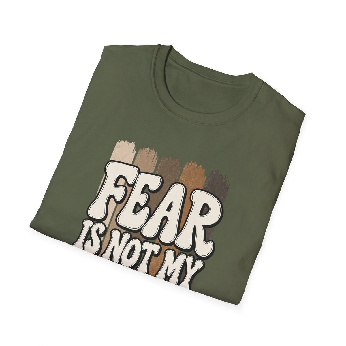 Fear Is Not My Future T‑Shirt — Inspirational Retro Brushstroke Design