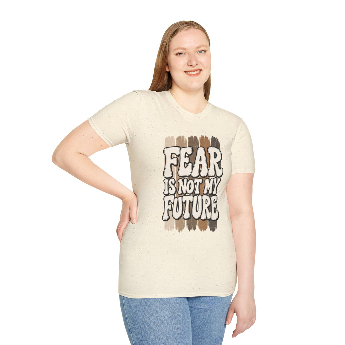 Fear Is Not My Future T‑Shirt — Inspirational Retro Brushstroke Design