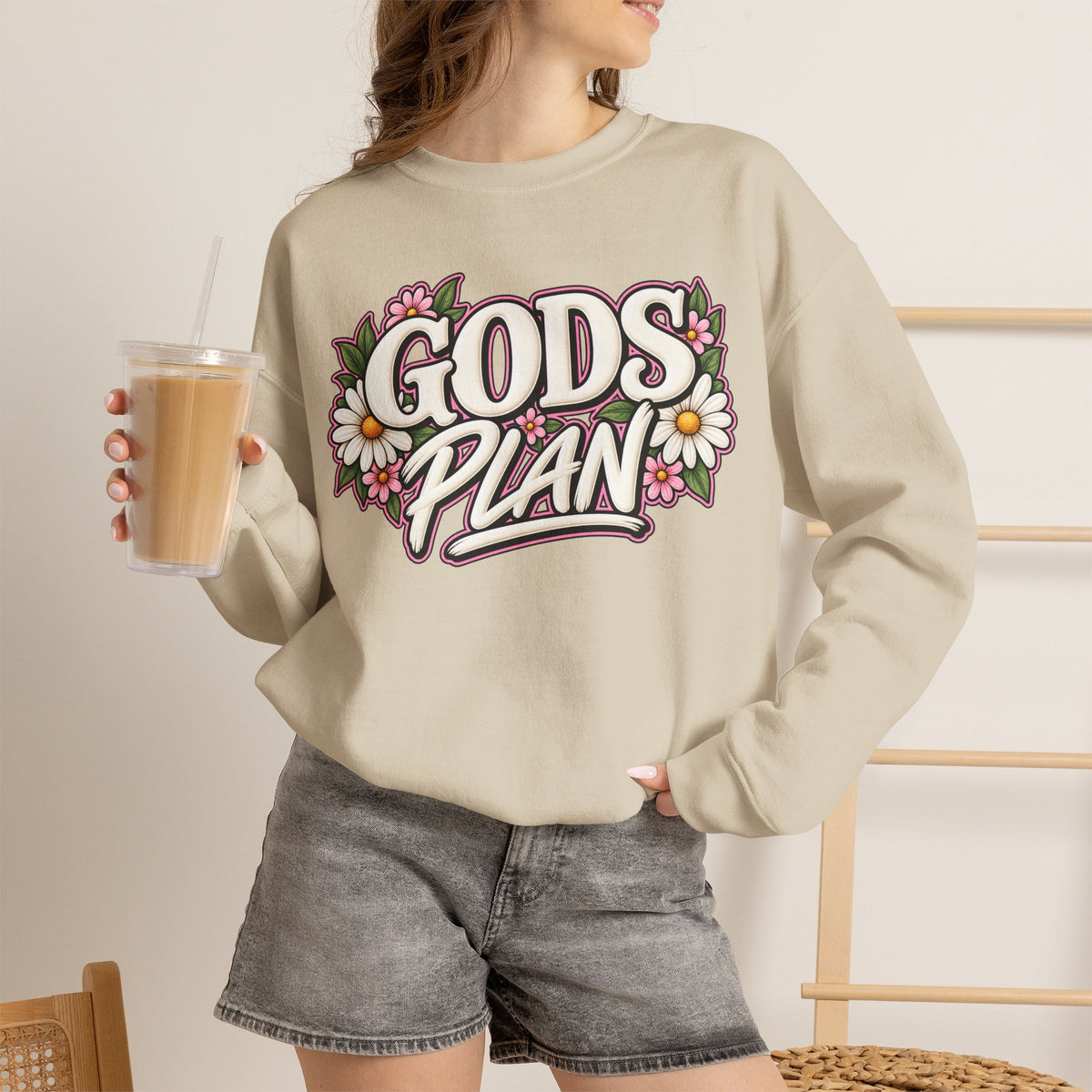God's Plan Floral Crewneck Sweatshirt
