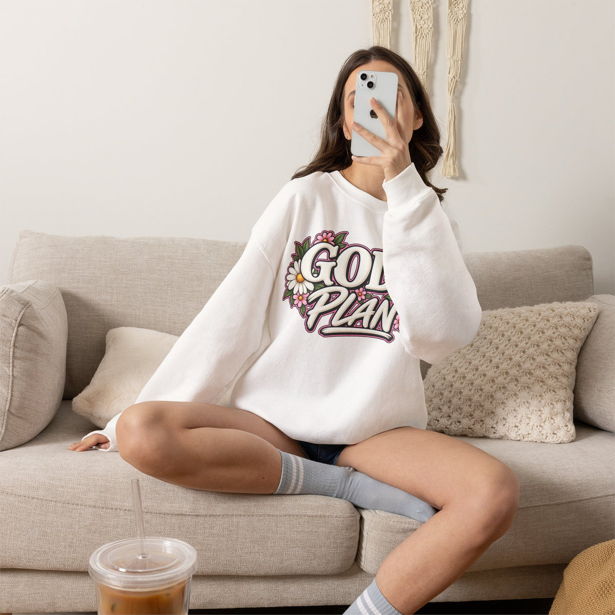 God's Plan Floral Crewneck Sweatshirt