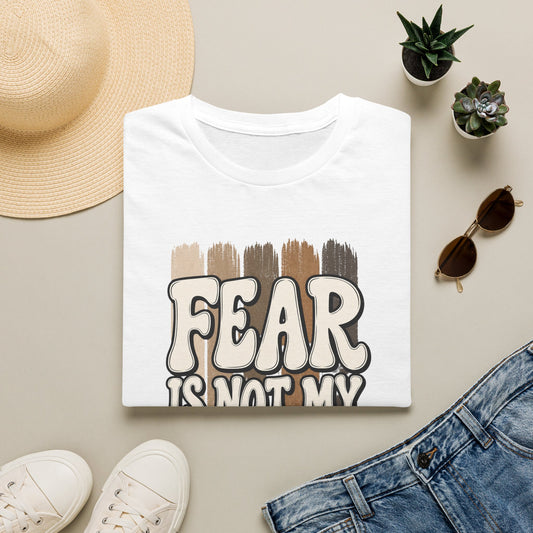 Fear Is Not My Future T‑Shirt — Inspirational Retro Brushstroke Design