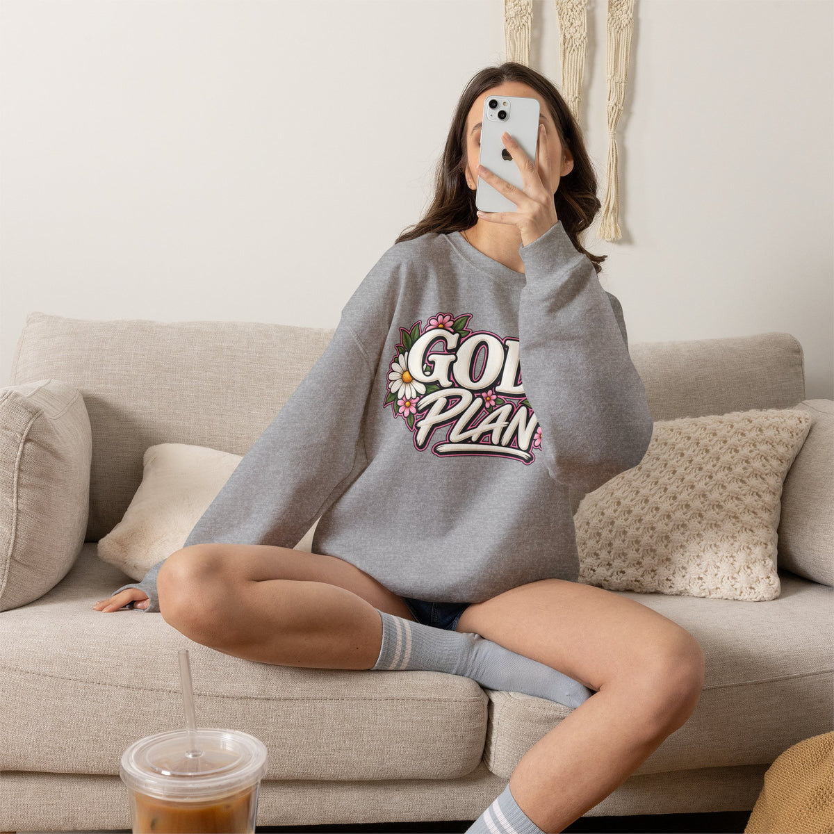 God's Plan Floral Crewneck Sweatshirt