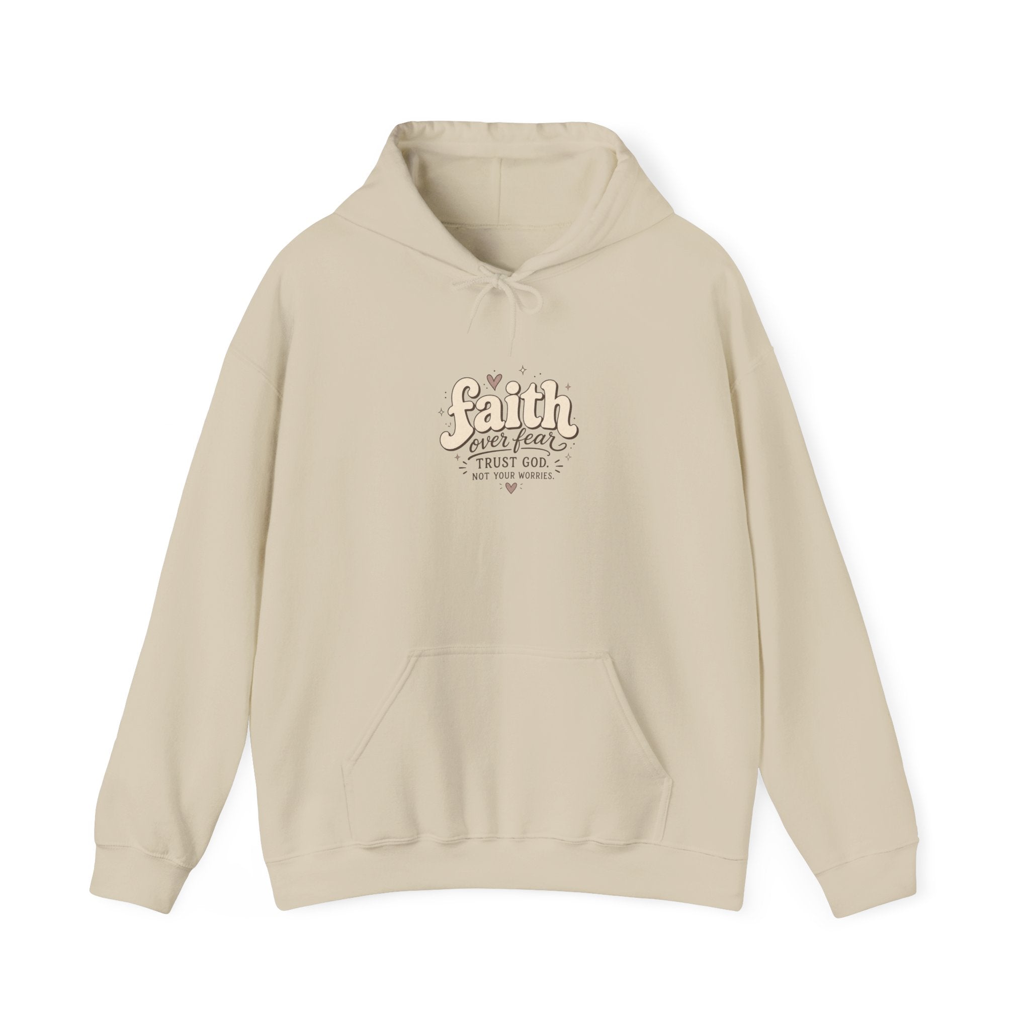 Faith Over Fear Hoodie – Inspirational Christian Pullover with "Faith Over Fear" Design