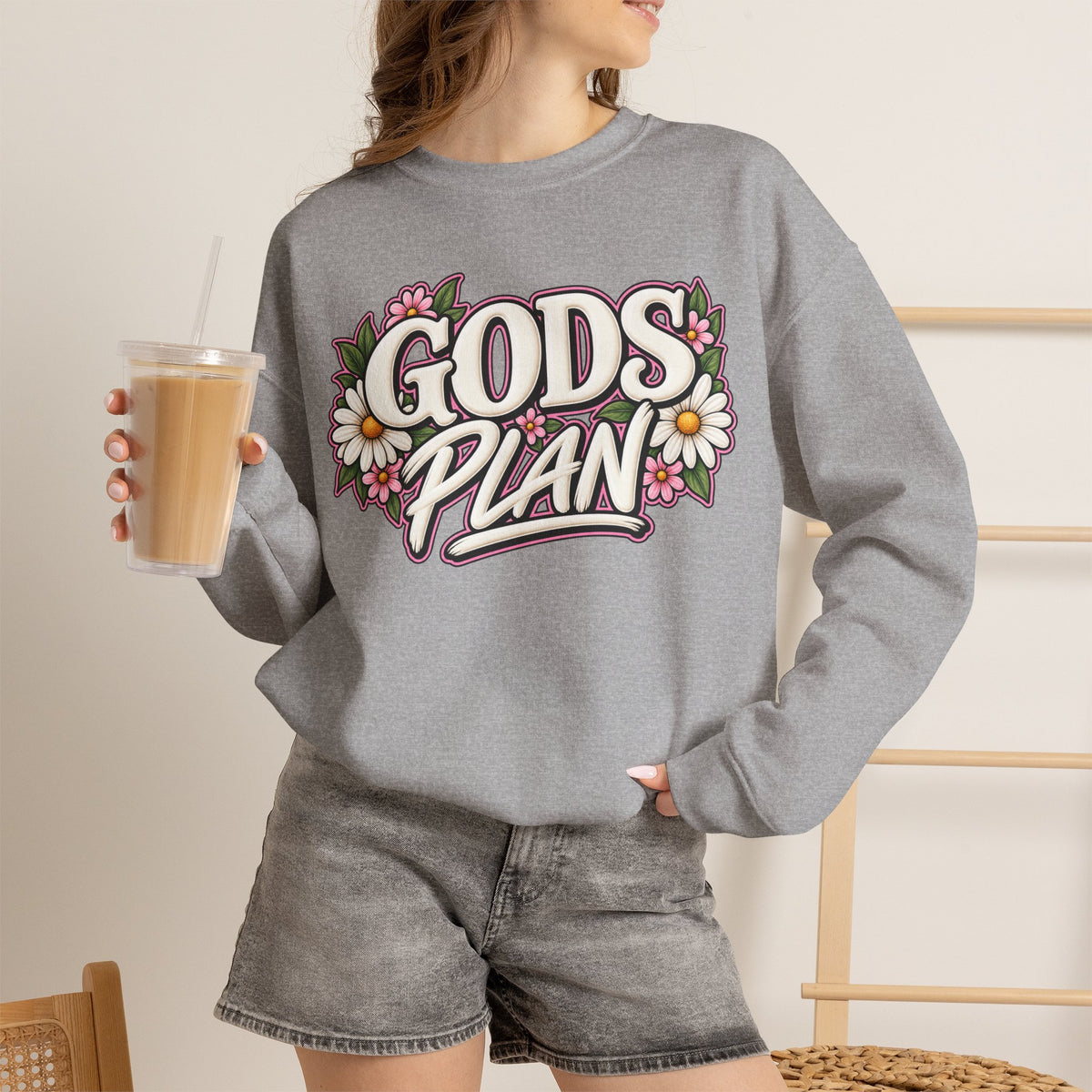 God's Plan Floral Crewneck Sweatshirt