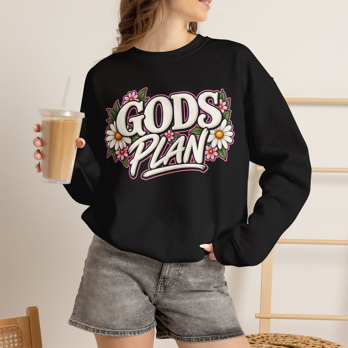 God's Plan Floral Crewneck Sweatshirt