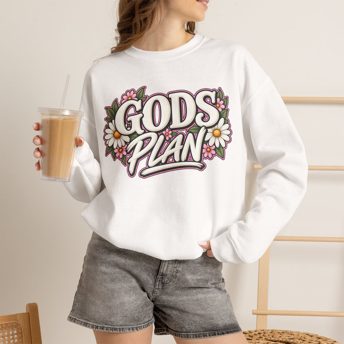 God's Plan Floral Crewneck Sweatshirt